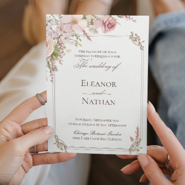 Floral Spring Summer Wedding  Invitation (Creator Uploaded)