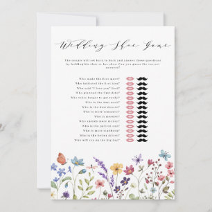 Floral Spring Summer Wedding Shoe Game Invitation
