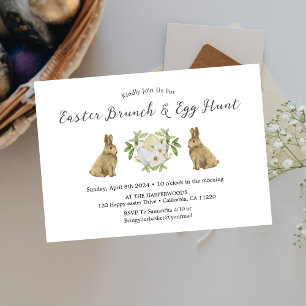 floral Spring Watercolor Easter Egg easter brunch  Invitation