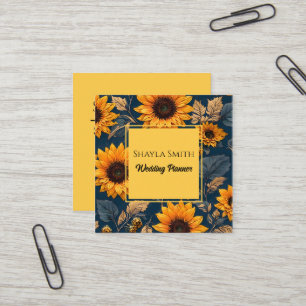 Floral Square Business Card