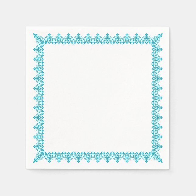 Floral Square Frame Napkins (Front)