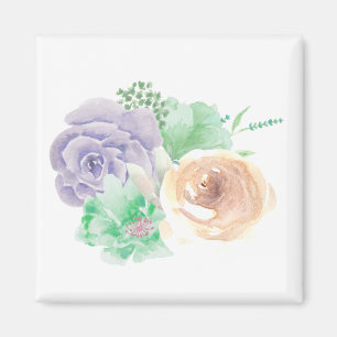 Floral Square Magnet