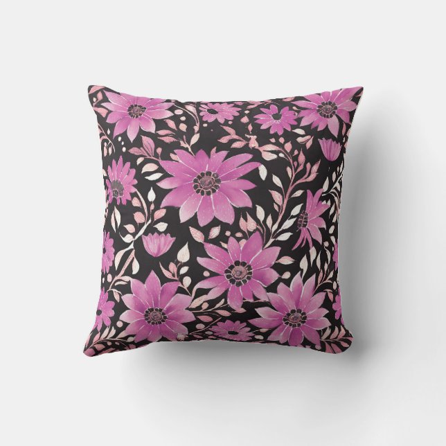 Floral Square Pillow (Back)