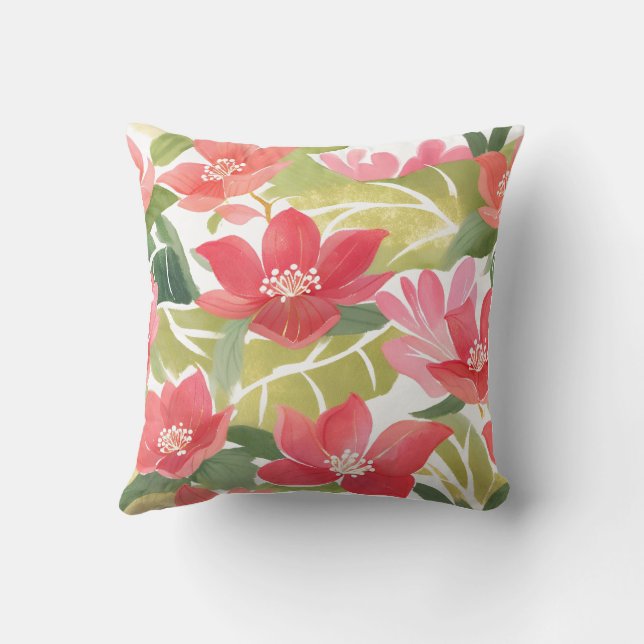 Floral Square Pillow (Back)
