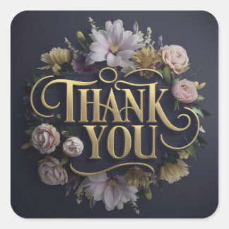 Floral Square Sticker