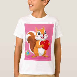 Floral Squirrel Love: Mother's Day T-Shirt