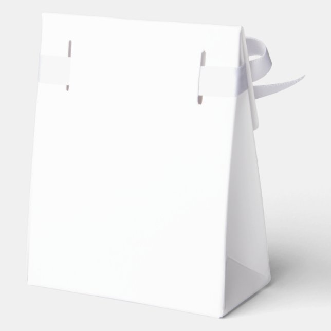 Floral Stacked Initials Monogram Wedding  Favour Box (Back)