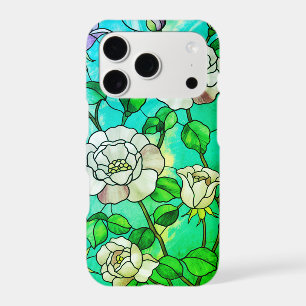 Floral Stained Glass Effect Chic Flowers Botanical