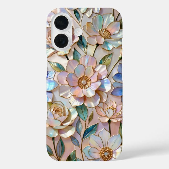 Floral Stained Glass Phone Case Pastel (Back)