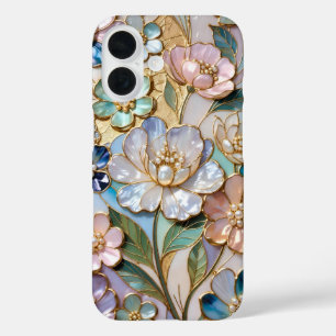 Floral Stained Glass Style Phone Case Elegant