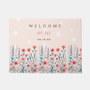 Floral Star Welcome Home Doormat