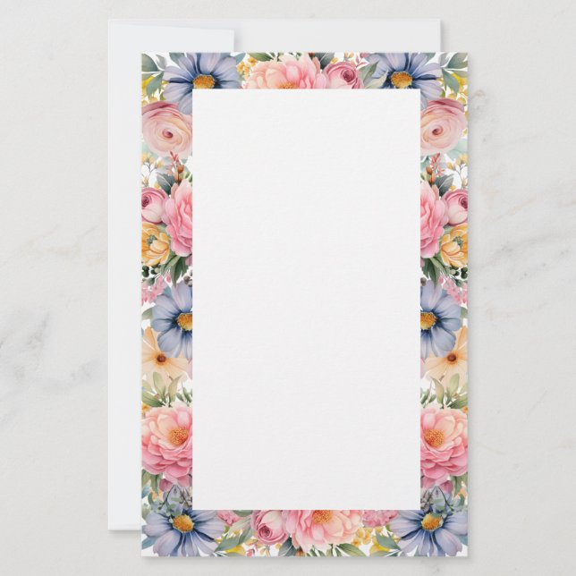 Floral Stationery Paper (Front)