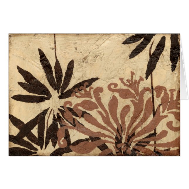 Floral Stencil Design with Tawny Leaves (Front Horizontal)