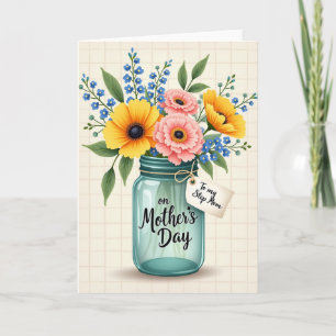 Floral Step Mum Card