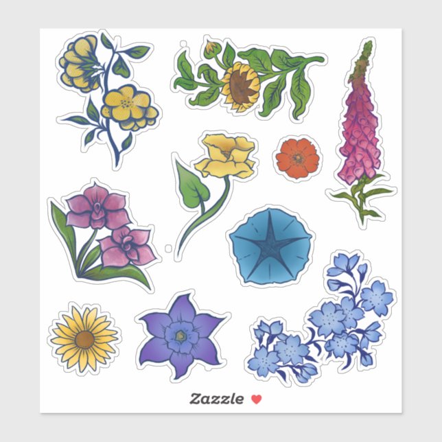 Floral Sticker Pack (Sheet)