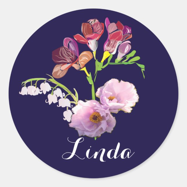 Floral Sticker w/Name (Front)