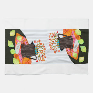 Floral Still Life Kitchen Tea Towel