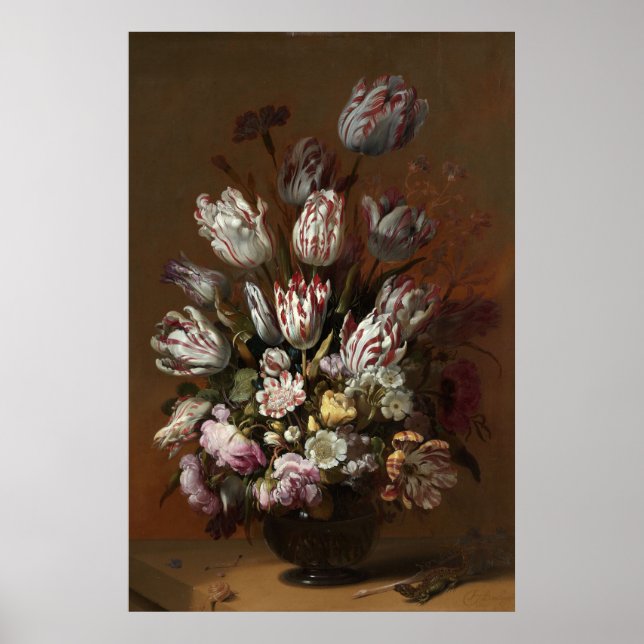 Floral still life painting by Hans Bollongier Post Poster (Front)