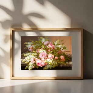 Floral Still Life, Raoul M. De Longpré  Poster