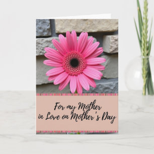 Floral Stone Wall Mothers Card