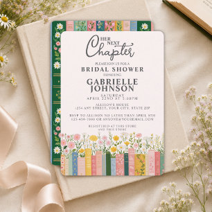 Floral Storybook Her Next Chapter Bridal Shower Invitation
