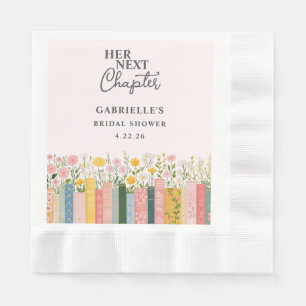 Floral Storybook Her Next Chapter Bridal Shower  Napkin