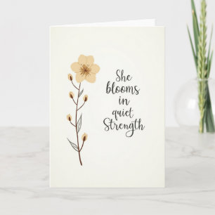Floral Strength Mothers Day Card
