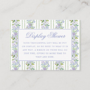 Floral Stripe Cottage Bridal Shower Enclosure Card