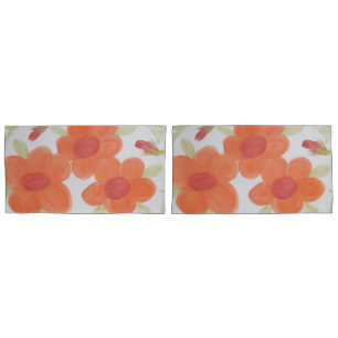 Floral Stripe Pillowcase