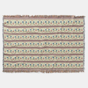 Floral Stripe Throw Blanket