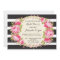Floral Striped Bridal Shower Invitation