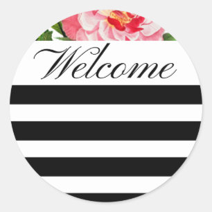Floral & Stripes Stickers   Hostess Welcome Gifts