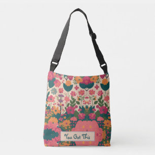 Floral Student Crossbody Bag