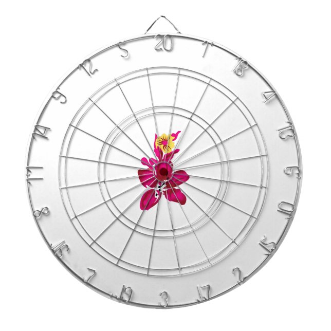 Floral Style, ArtyClick Crimson, Light Gold Dartboard (Front)