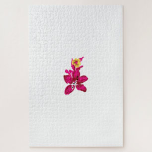 Floral Style, ArtyClick Crimson, Light Gold Jigsaw Puzzle