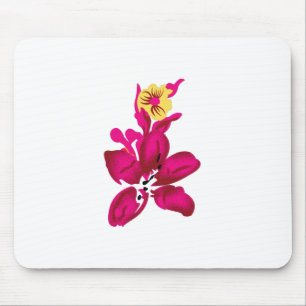Floral Style, ArtyClick Crimson, Light Gold Mouse Pad