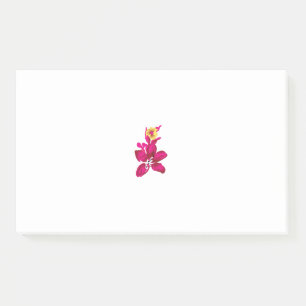 Floral Style, ArtyClick Crimson, Light Gold Post-it Notes