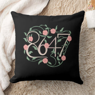 Floral Subtle Anti Trump 8647 86 47 Boho Cushion