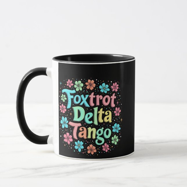 Floral Subtle Anti Trump 8647 Anti Maga  Mug (Left)