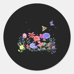 Floral Subtle Anti Trump Democrat Liberal  Classic Round Sticker