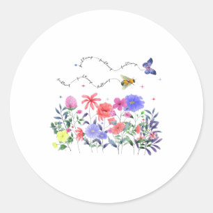 Floral Subtle Anti Trump Democrat Liberal Classic Round Sticker