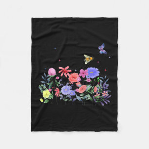 Floral Subtle Anti Trump Democrat Liberal Fleece Blanket