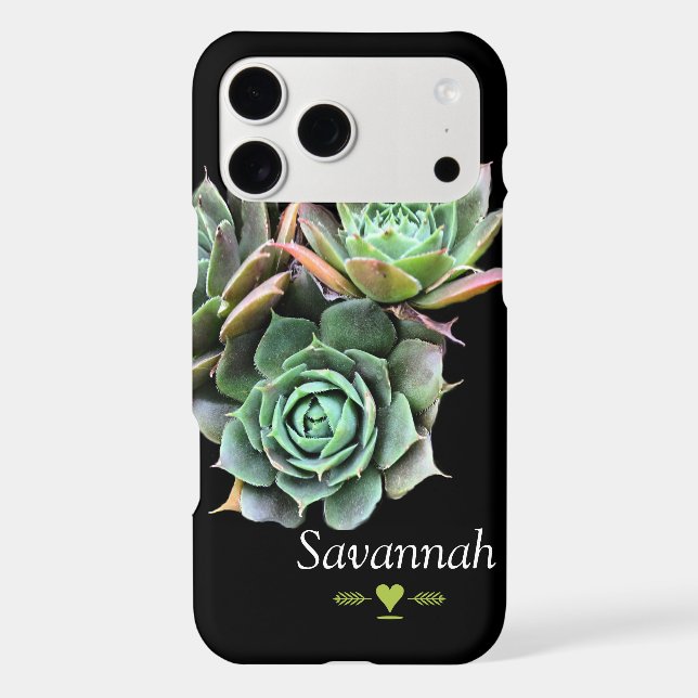Floral Succulent on Black iphone 5 case (Back)