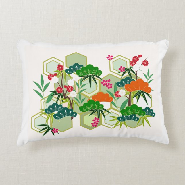 Floral & Succulent Pillow (Front)