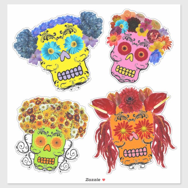 Floral Sugar Skull (Sheet)