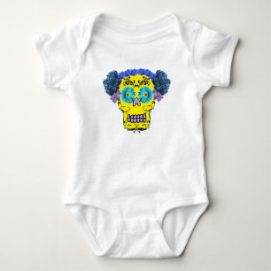 Floral Sugar Skull Baby Bodysuit