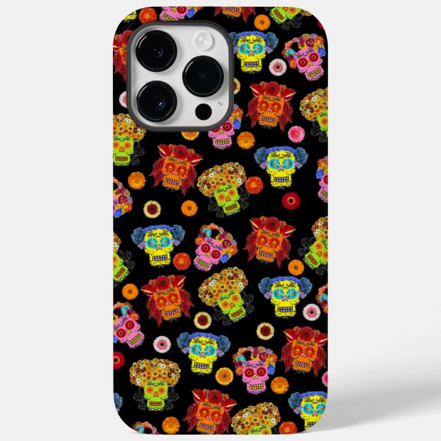 Floral Sugar Skull Case-Mate iPhone Case (Back)