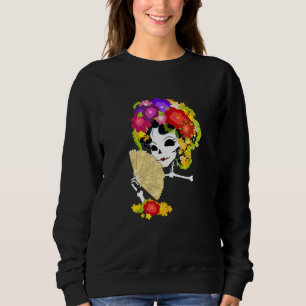Floral Sugar Skull Colourful Flowers Graphic Tee