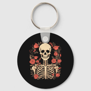 Floral Sugar Skull Day Of Government Agencyd Dia Key Ring