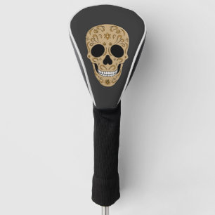 Floral Sugar Skull Dia de los Muertos Golf Head Cover